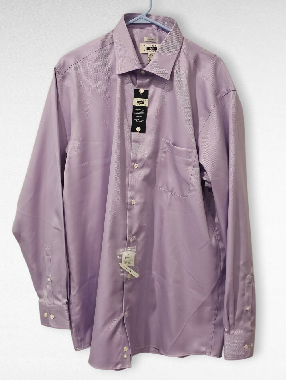 Joseph Abboud Modern Fit 100% Egyptian Cotton Shirt Size 17.5 36/37 Tall